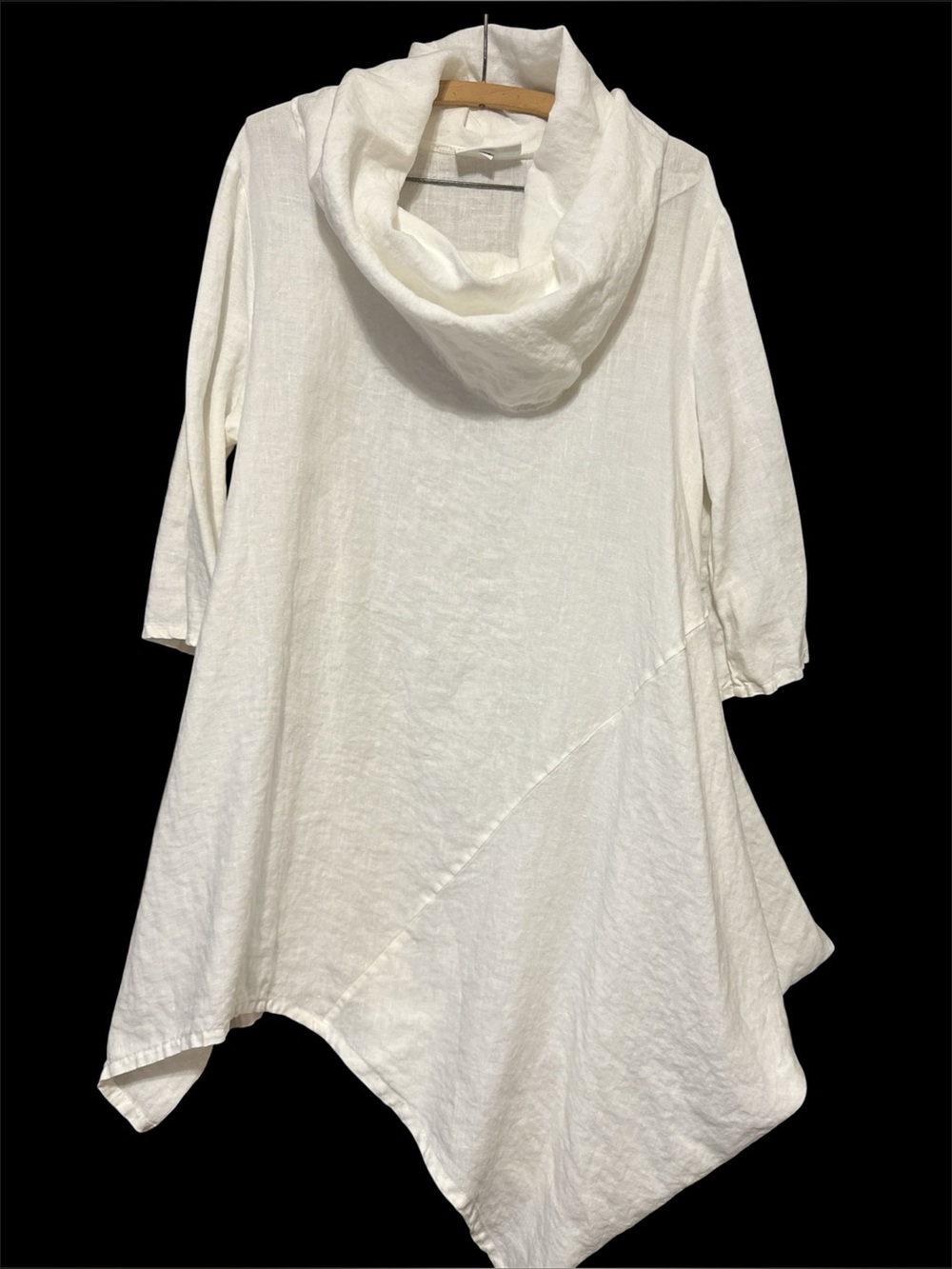 bryn Walker Ivory Draped Cowl Neck Tunic